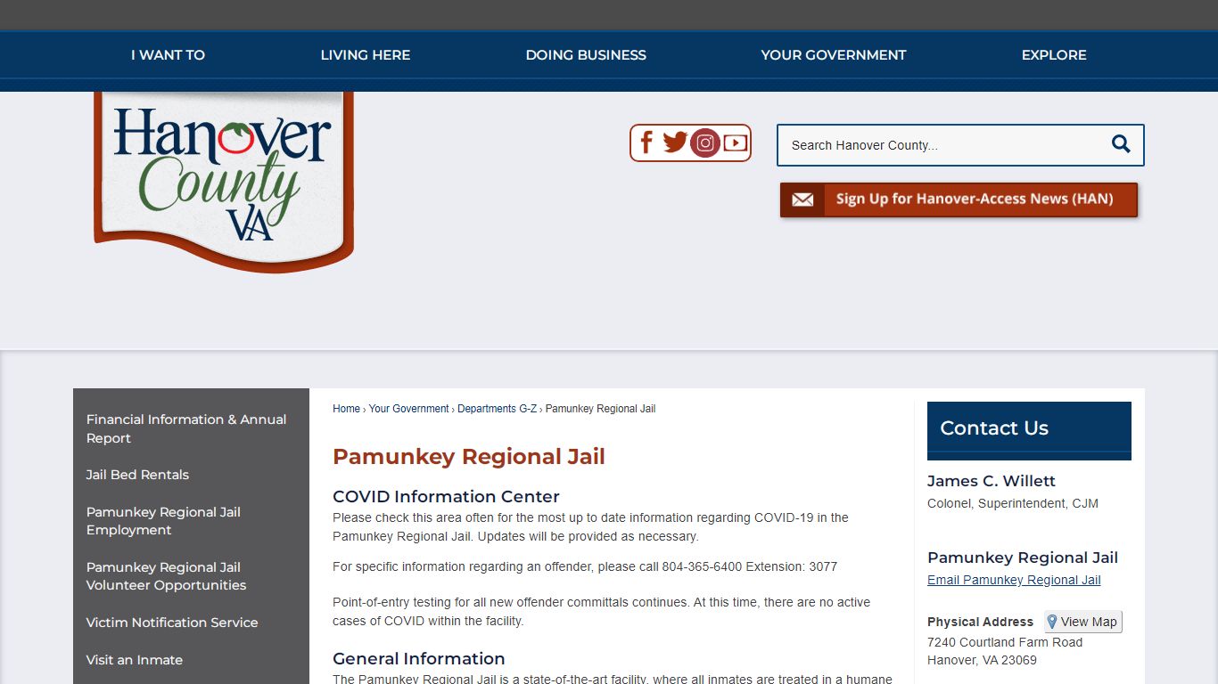 Pamunkey Regional Jail | Hanover County, VA